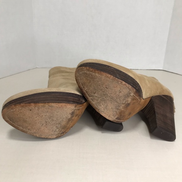 Tan Suede Heeled Ankle Boot - Adrian Antelope - Modern Vintage Size 39 (… - Picture 11 of 15